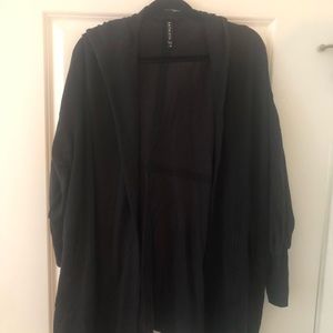 Athleta black hooded wrap